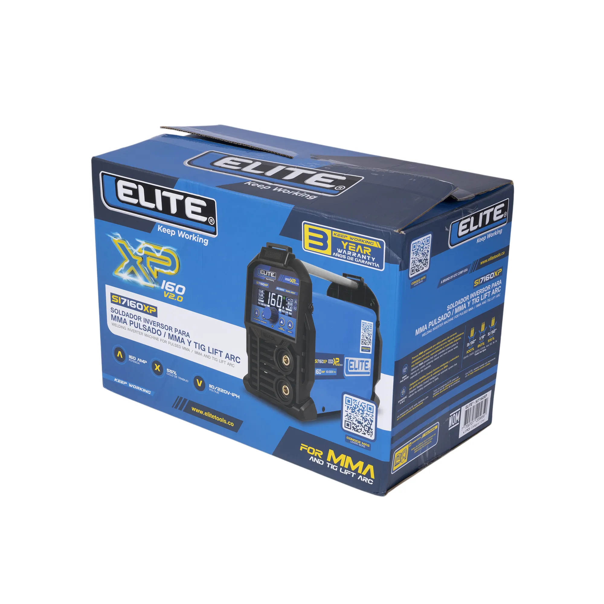 Equipo de soldadura inversor ELITE ARC 160XP 110/220V - 160A
